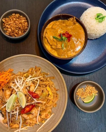Nothing like sharing a Thai - one person gets a curry, the other gets noodles, then each of you secr...